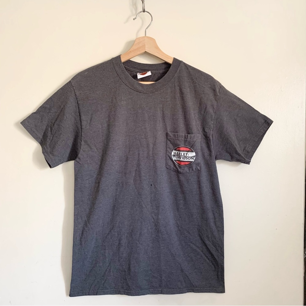 Harley Davidson Gray San Diego Crewneck Short Sleeves Tee Shirt Medium